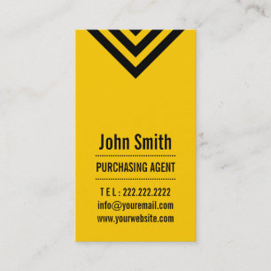 Modern Yellow Purchasing Agent Visitekaartje