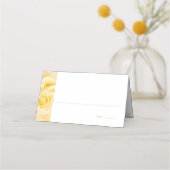 Modern Yellow Rose Wedding Place Card (Voorkant)