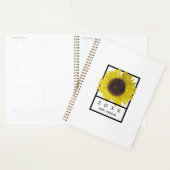 Modern Yellow Sunflower Floral Custom Name 2026 Planner (Display)