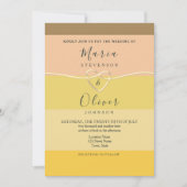 Modern Yellow Terracotta Wedding Invitation Kaart (Voorkant)