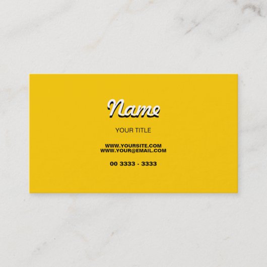 Modern Yellow Visitekaartje (Voorkant)