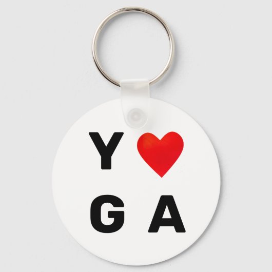 Modern Yoga Heart Sleutelhanger (Voorkant)