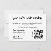 Modern you've got great taste qr code thank you bedankkaart (Achterkant)