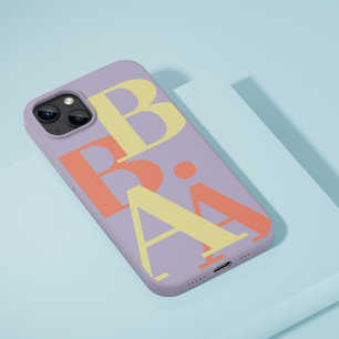 Modern zacht Paarse initiaal minimaal modern iPhone 16 Pro Hoesje