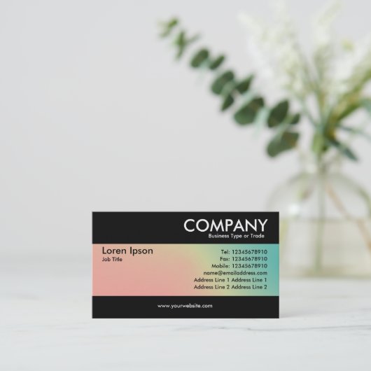 Modern - Zachte Gradiënten Visitekaartje (Staand voorkant)