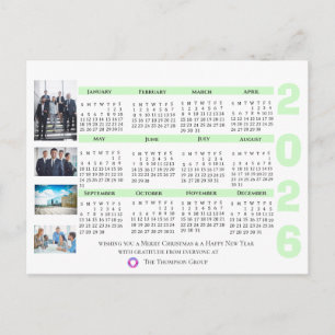 Modern zakelijk bedrijfslogo foto 2026 kalender briefkaart