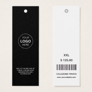Modern zakelijk logo barcode winkel prijskaartjes mini visitekaartjes