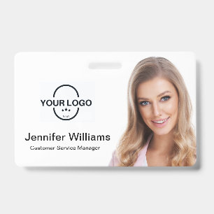 Modern zakelijk logo bedrijf personeel foto ID Badge