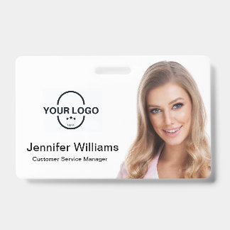 Modern zakelijk logo bedrijf personeel foto ID Badge