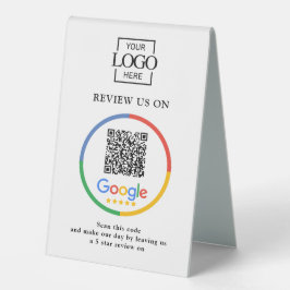 Modern Zakelijk Logo Google Reviews QR Code Bord