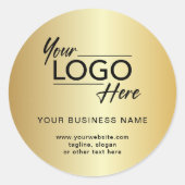 Modern Zakelijk Logo Goud Ronde Sticker (Voorkant)