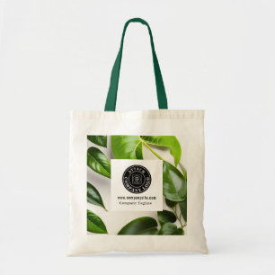 Modern zakelijk logo groenbeplanting promotionele tote bag