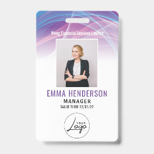 Modern zakelijk logo personeelsfoto badge