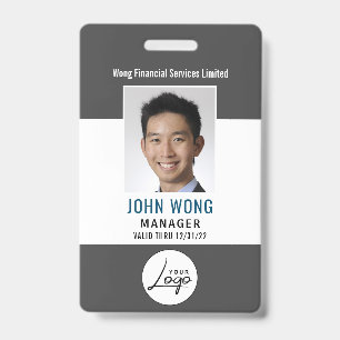 Modern zakelijk logo personeelsfoto badge