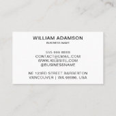 Modern Zakelijk Logo, QR Code | Wit Professioneel Visitekaartje (Achterkant)