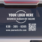 Modern Zakelijk Logo QR Code Witte Auto Vinyl Raamsticker