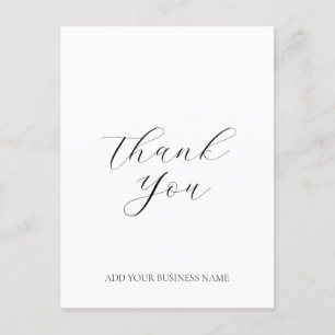 Modern Zakelijk Logo Script Bedankt Wit Briefkaart