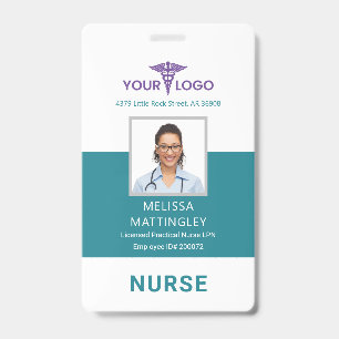 Modern zakelijk logo werknemers en foto-ID Badge