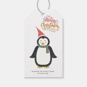 Modern Zakelijk Logo Werknemers Kerstmis Cadeaulabel