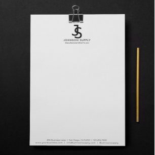 Modern Zakelijk Maatwerk Bedrijfsmonogramlogo Briefhoofd