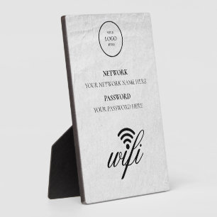 Modern Zakelijk Wifi-netwerk en Wachtwoord Zwart Fotoplaat