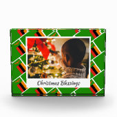 Modern ZAMBIA FLAG Kerstmis Fotoblokken (Voorkant)