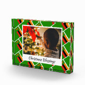 Modern ZAMBIA FLAG Kerstmis Fotoblokken (Rechts)
