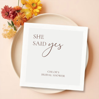 Modern "Ze zei ja" Napkins voor Vrijgezellenfeest Servet