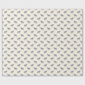 Modern Zebra Line Art Tekenpatroon Uniek Cadeaupapier (Vlak)
