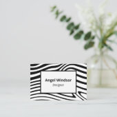 Modern Zebra Pattern Elegant Visitekaartje (Staand voorkant)