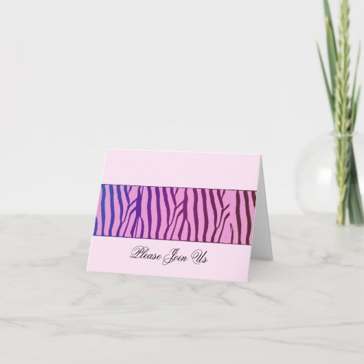 Modern Zebra Pattern Invitation (Voorkant)