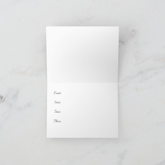 Modern Zebra Pattern Invitation (Binnen)