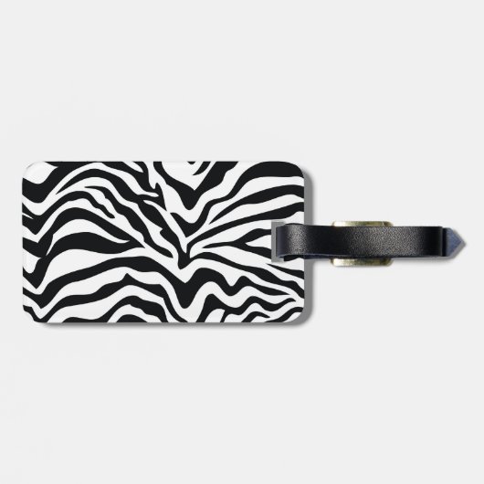 Modern Zebra Pattern Personalized Bagagelabel (Achterkant horizontaal)