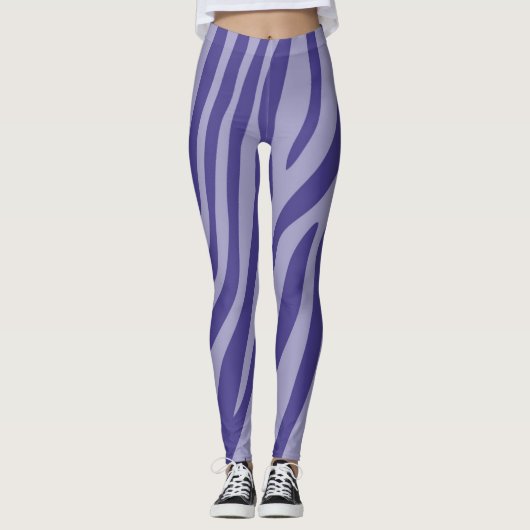 Modern Zebra Print Patroon #17 Leggings (Voorkant)