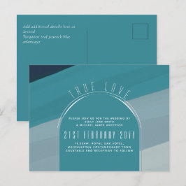 Modern Zee Blauwgroen huwelijk in de Oostzee Briefkaart