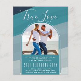 Modern Zee Blauwgroen huwelijk in de Oostzee Flyer