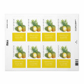 Modern zelfgemaakt ananas jam label (Full Sheet)