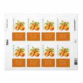 Modern Zelfgemaakt Apricot Jam Label (Full Sheet)