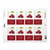 Modern Zelfgemaakt Cherry Jam Label (Full Sheet)