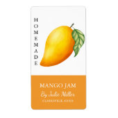 Modern Zelfgemaakt Mango Jam Label (Voorkant)