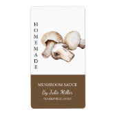 Modern Zelfgemaakt Mushroom Sauce Label (Voorkant)