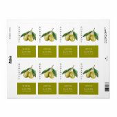 Modern Zelfgemaakt Olijfolie Label (Full Sheet)