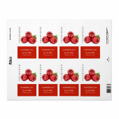 Modern Zelfgemaakt Raspberry Jam Label (Full Sheet)