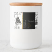 Modern zelfgemaakt vijgenjam label voedselcontainer etiket (Voorkant)