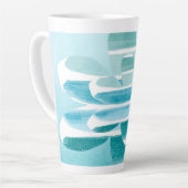 Modern Zen Blue Latte Mug – Minimal Abstract Art (Angle gauche)
