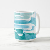 Modern Zen Blue Mug – Calm Abstract Art Design (Devant droit)