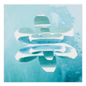 Modern Zen Blue Poster – Minimal Abstract Wall Art (Devant)