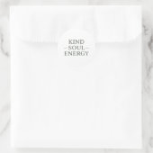 Modern Zen Positive Energy Quote Ronde Sticker (Tas)