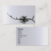 Modern Zen Spring/ Black&White Floral Visitekaartje (Voorkant / Achterkant)