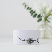 Modern Zen Spring/ Black&White Floral Visitekaartje (Staand voorkant)